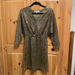 Trina Turk gold sequin dress